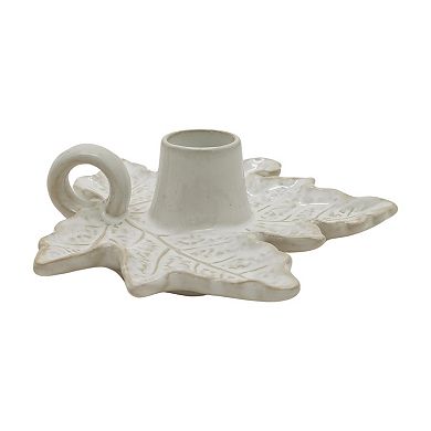 Celebrate Together??? Fall Leaf Ceramic Taper Candleholder