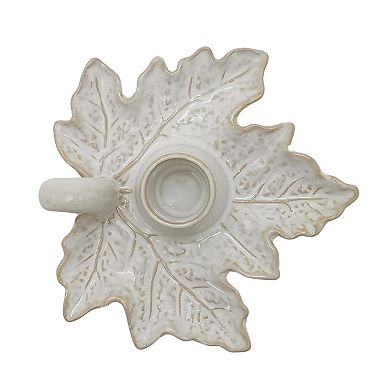 Celebrate Together??? Fall Leaf Ceramic Taper Candleholder