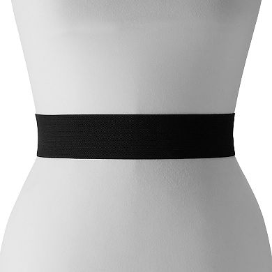 Women's Nine West Embossed Logo Stretch Belt