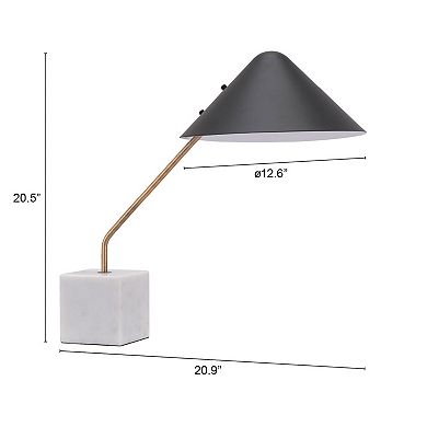 Zuo Modern Pike Black & White Table Lamp
