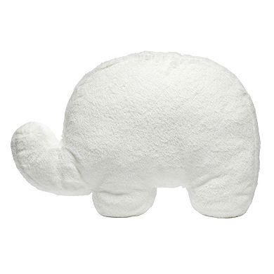 Lambs & Ivy Patchwork Jungle Pillow Plush White Elephant Stuffed Animal Toy