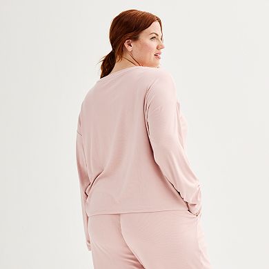 Plus Size Sonoma Goods For Life?? Henley Sleep Top