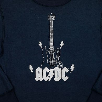 Juniors' AC/DC Guitar Logo Long Sleeve Tee