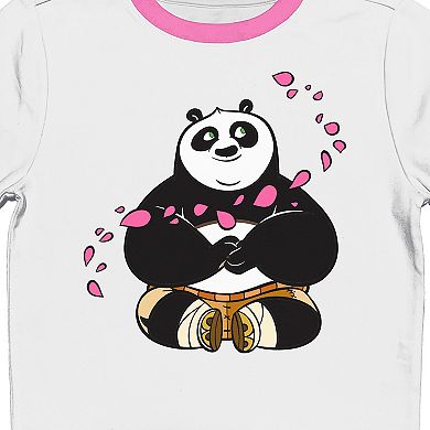 Juniors' King Fu Panda Po Flower Petals Baby Graphic Tee
