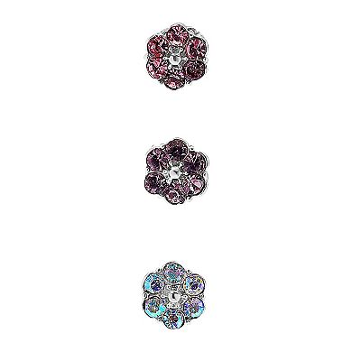 LC Lauren Conrad Multi Flower Post Earring 3-Piece Set