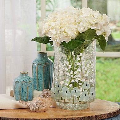 Studio 66 Dreamfields Floral Hurricane Vase Table Decor