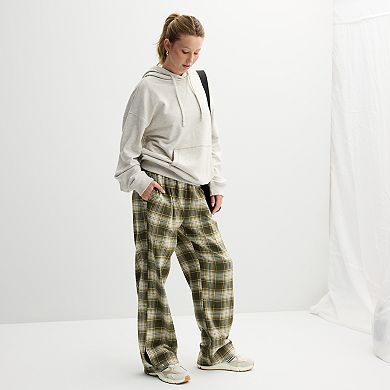 Juniors' Vanilla Star Plaid Pants