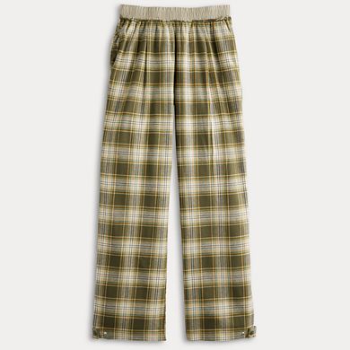 Juniors' Vanilla Star Plaid Pants