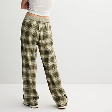 Juniors' Vanilla Star Plaid Pants