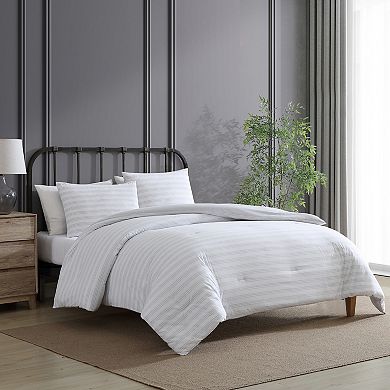 True Comfort Easy Eco Gray Stripe Comforter Set with Shams