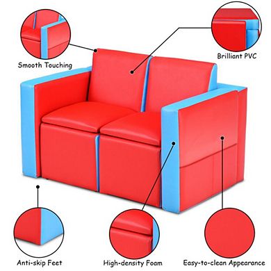 Multi-functional Kids Sofa Table Chair Set