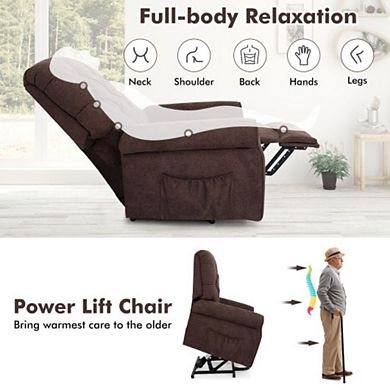 Recliner Chair Sofa For Elderly With Side Pocket And Remote Control