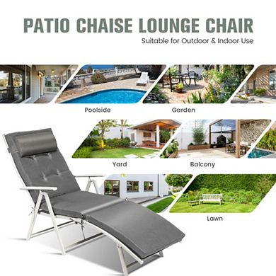 Outdoor Lightweight Folding Chaise Lounge Chair