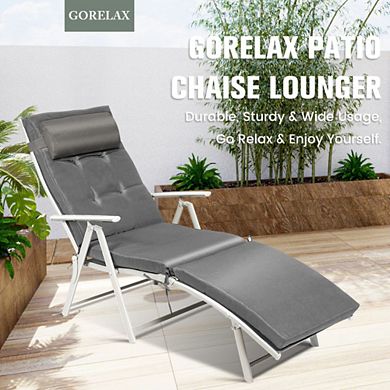 Outdoor Lightweight Folding Chaise Lounge Chair