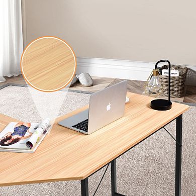 L-shaped Corner Computer Desk With Cpu Stand And Spacious Surface