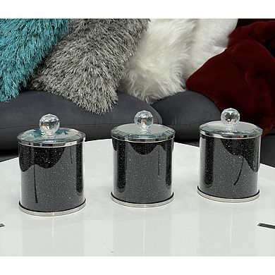 Exquisite Three Glass Canister Set In Gift Box