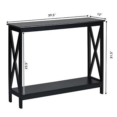 2-tier Console X-design Sofa Side Accent Table