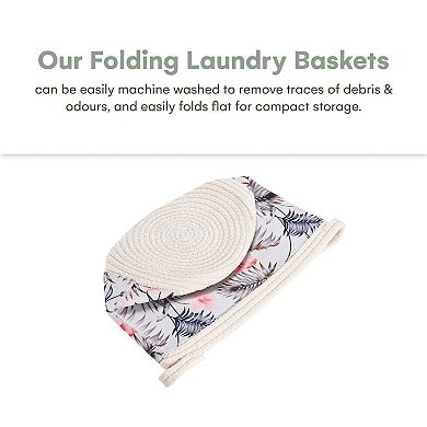 Woven Rope Laundry Basket - Clothes Hamper For Bedroom Laundry And Storage