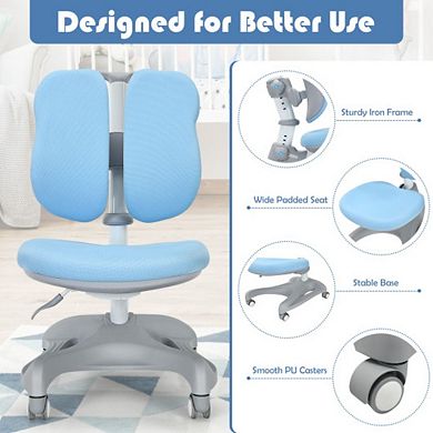 Adjustable Height Student Chair With Sit-brake Casters