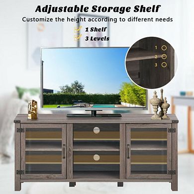 Tv Stand Entertainment Center With Storage Cabinets