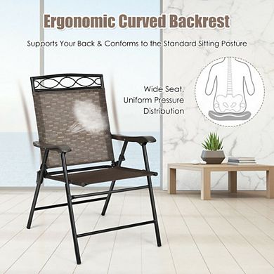 Set Of 4 Patio Folding Chairs