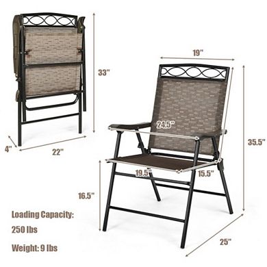 Set Of 4 Patio Folding Chairs