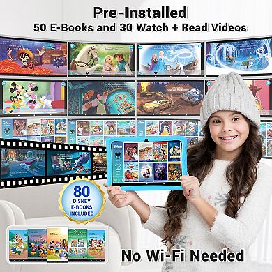 Contixo 10" Android Kids Tablet 64GB, (2023 Model) Includes 80+ Disney Storybooks, Kid-Proof Case
