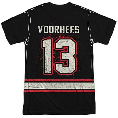 Friday The 13th Voorhees Jersey Short Sleeve Adult Poly Crew T-shirt