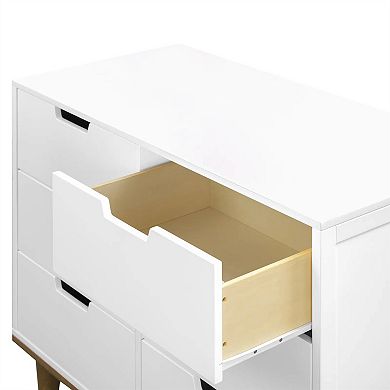 Modern Mid-century Style 6-drawer Double Dresser