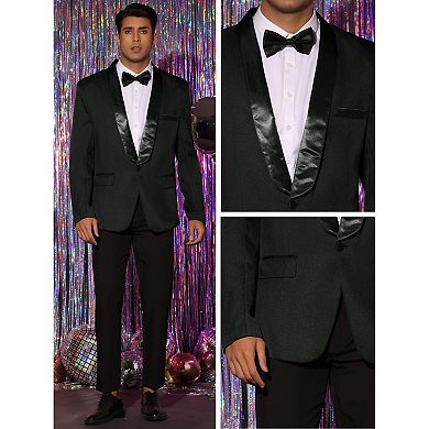 Wedding Blazers For Men's One Button Shawl Collar Formal Prom Sports Coats