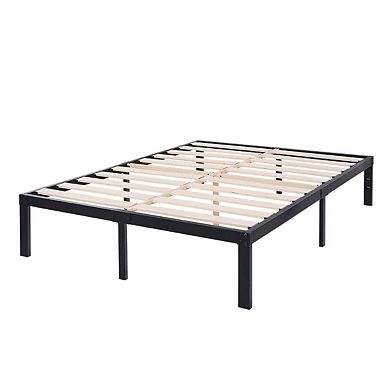 Queen Heavy Duty Metal Platform Bed Frame With Wood Slats 3,500 Lbs Weight Limit
