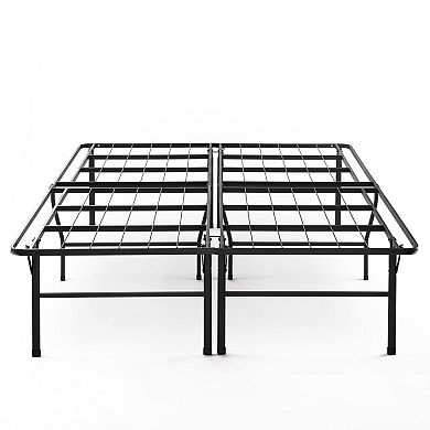 Queen Size 18-inch High Rise Folding Metal Platform Bed Frame