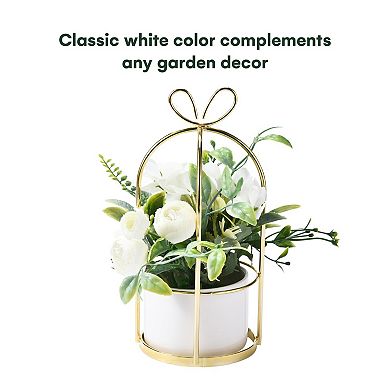 Metal Hanging Plants Basket With Wire Plant Stands