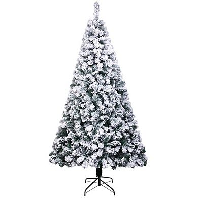 Pvc Flocking Christmas Tree 750 Branches Automatic Tree, 6 Ft, Easy Setup For A Joyful Christmas!