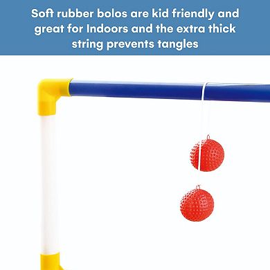 Ladder Toss Game For Indoor And Outdoor Activities - Soft Rubber Bolo Golf Balls