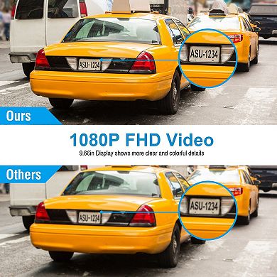 9.66'', Blue, Fhd 1080p Car Dvr Dash Camera