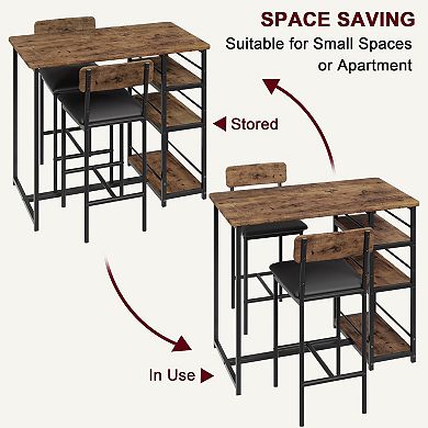 Kitchen Table Set, Dining Table and Chairs for 2