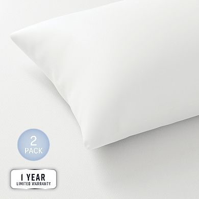 BodiPedic Fiber Filled 27 x 27 Euro Square Pillow Insert 2-Pack Set
