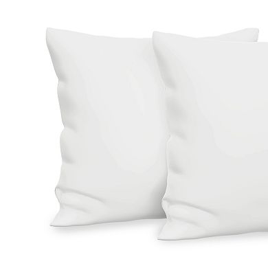 BodiPedic Fiber Filled 27 x 27 Euro Square Pillow Insert 2-Pack Set