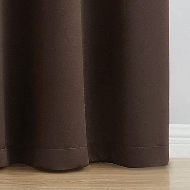 VCNY Home Melrose Solid Rod Pocket Blackout 1 Window Curtain Panel