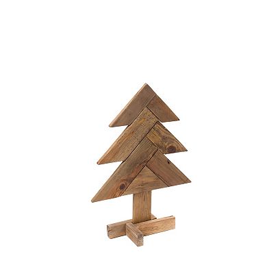 Rustic Wood Pine Tree (set Of 2)