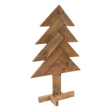 Rustic Wood Pine Tree (set Of 2)