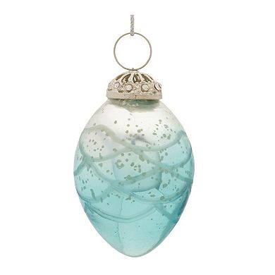 Ornament (set Of 6) 4"h Glass