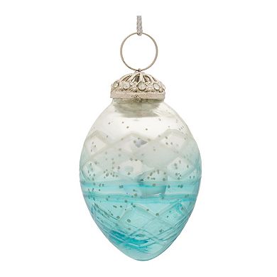 Ornament (set Of 6) 4"h Glass