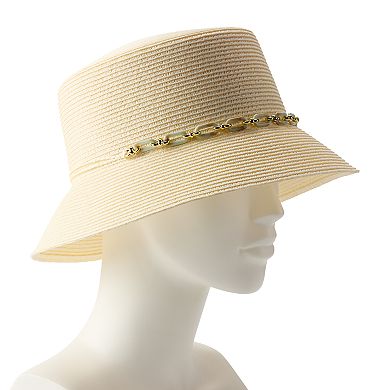 Women's Nine West Plastic Chain Trim Bucket Hat