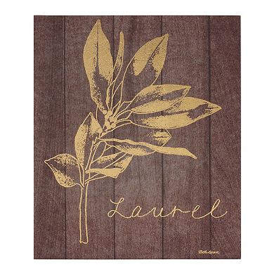 Laurel And Holly Plaque (Set Of 2) 9"l X 11"h Plastic/mdf