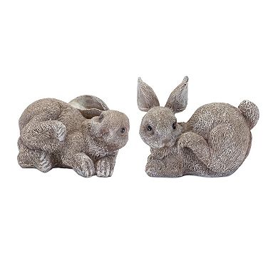 Stone Bunny Rabbit Figurine (set Of 4)