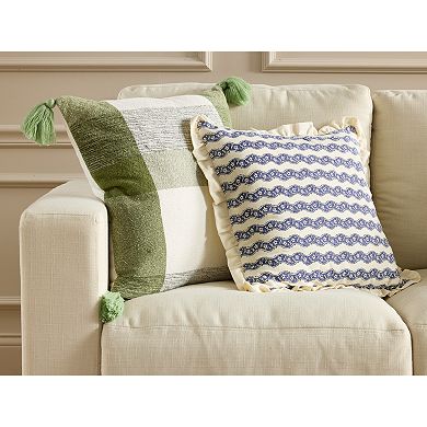 Sonoma Goods For Life Zig Zag Ditsy Print Ruffle Edged Throw Pillow