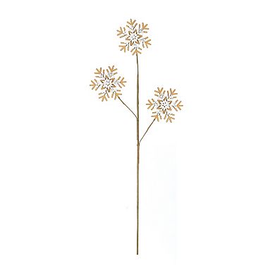 Wood Snowflake Spray (set Of 6)