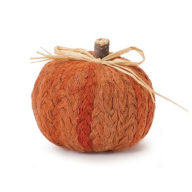 Braided Fabric Pumpkin (Set Of 2)